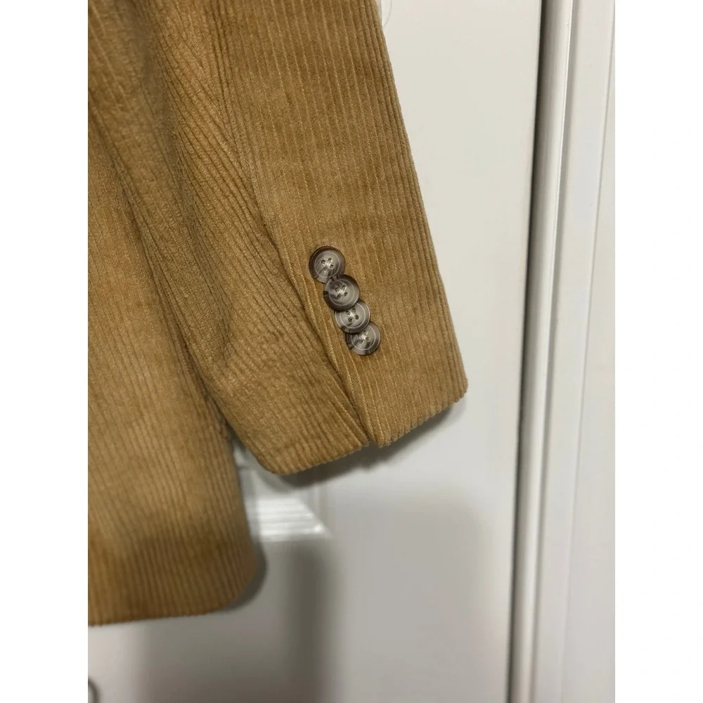 Jos A Bank 1905 Blazer Men Tan Corduroy Tailored Fit Stretch Preppy Heritage 44R
